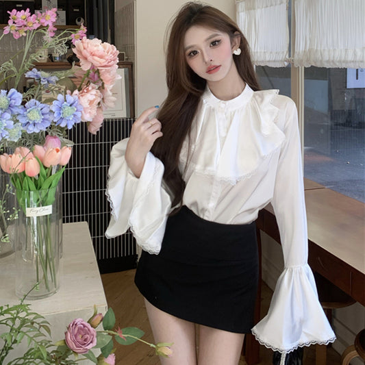 【tops】フレアスリーブ長袖シャツG23008