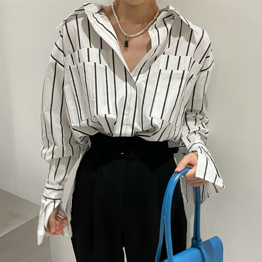 【tops】POLOネック長袖シャツG23009