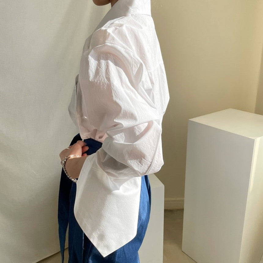 【tops】折り襟長袖シャツG23010