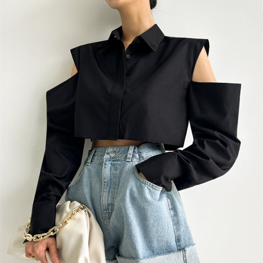 【tops】POLOネック長袖シャツG23032