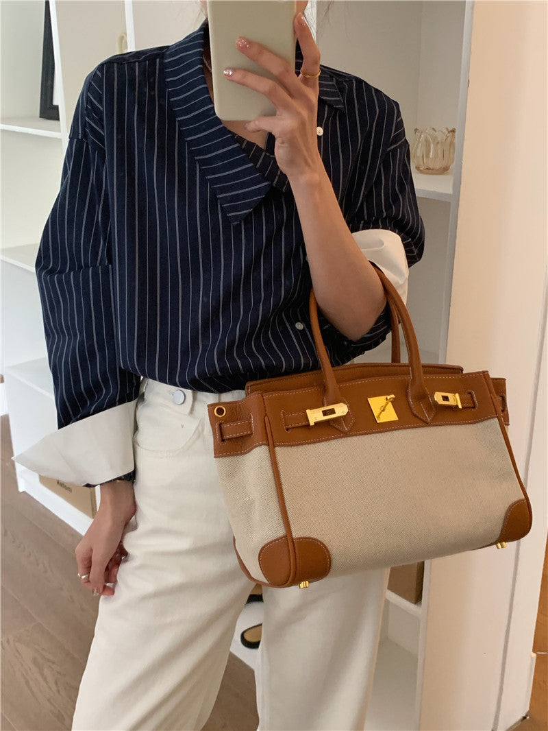 【tops】ストライプ柄長袖シャツG23034