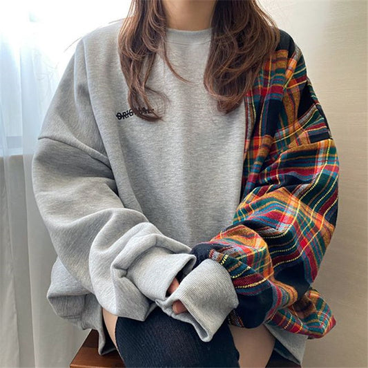 【tops】ラウンドネック切り替えパーカーG23037