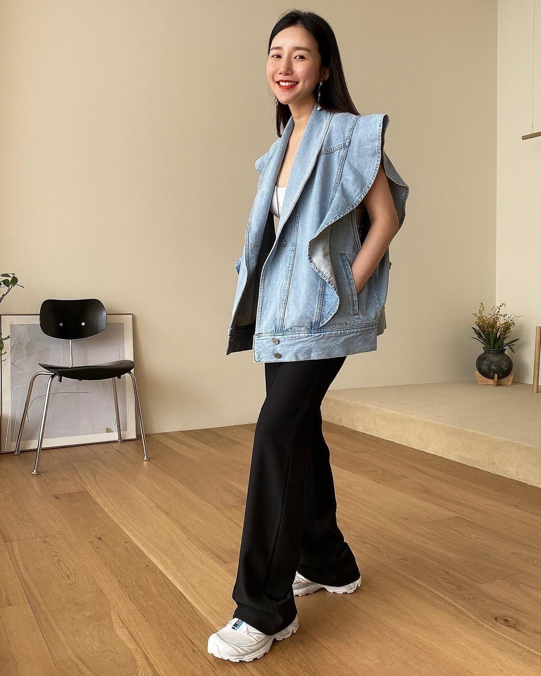 【outer】折り襟デニムアウターG23041