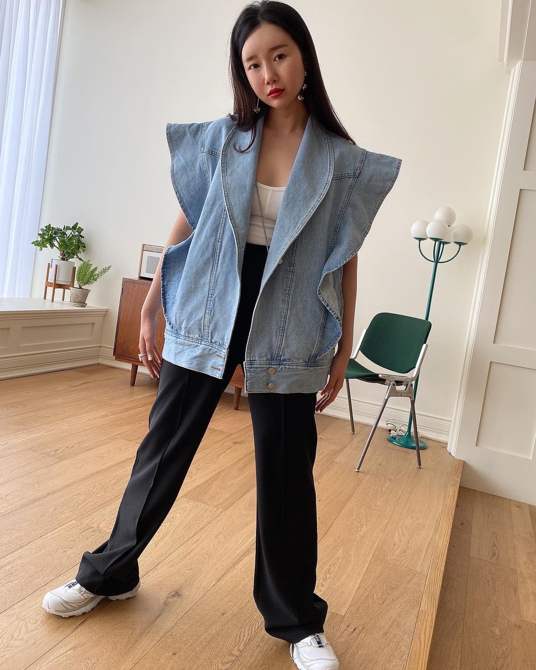 【outer】折り襟デニムアウターG23041