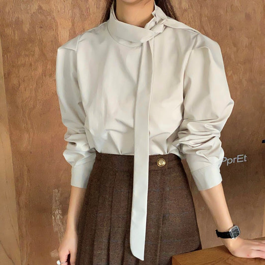 【tops】無地パフスリーブシャツG23049