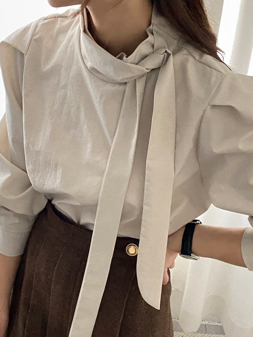 【tops】無地パフスリーブシャツG23049