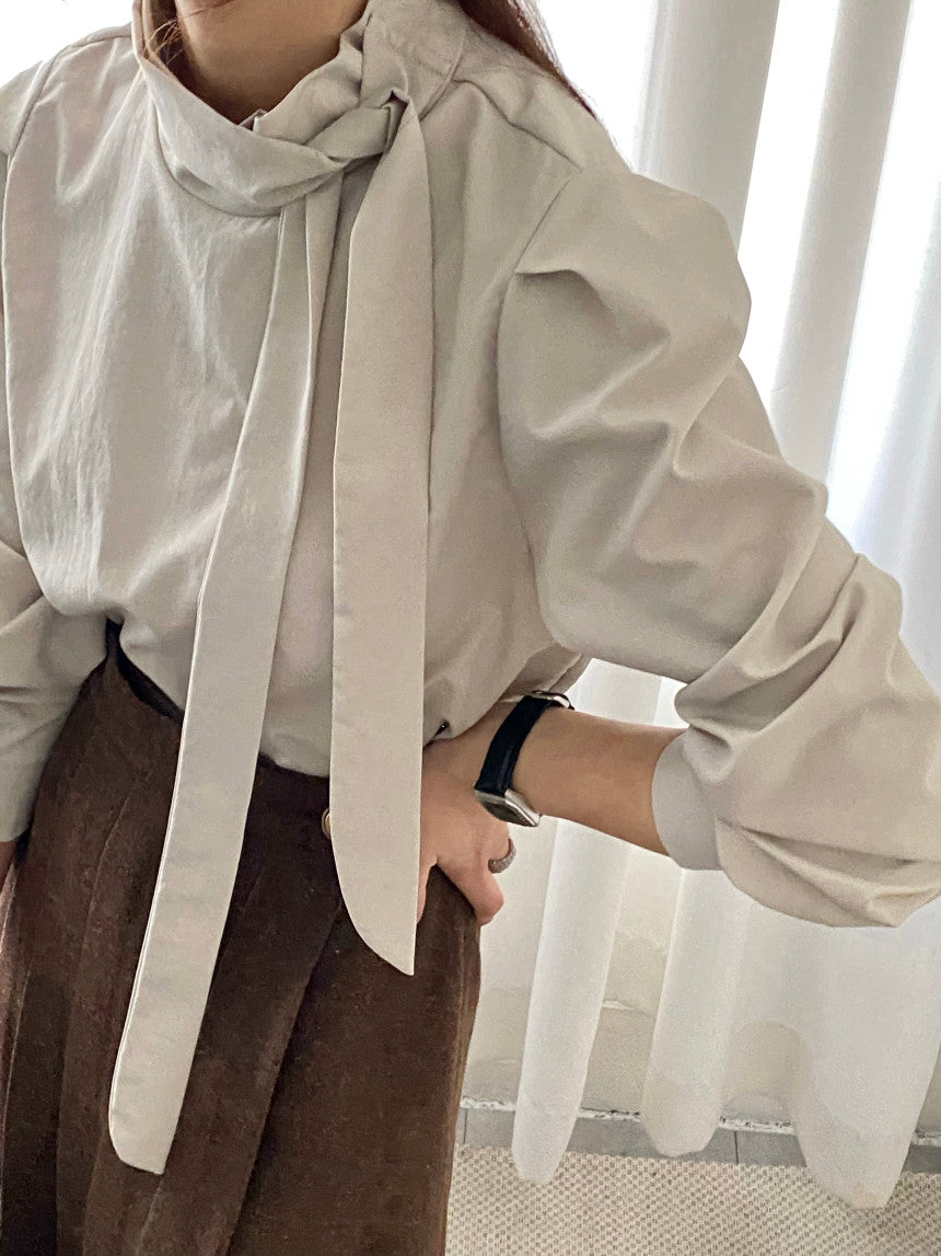 【tops】無地パフスリーブシャツG23049