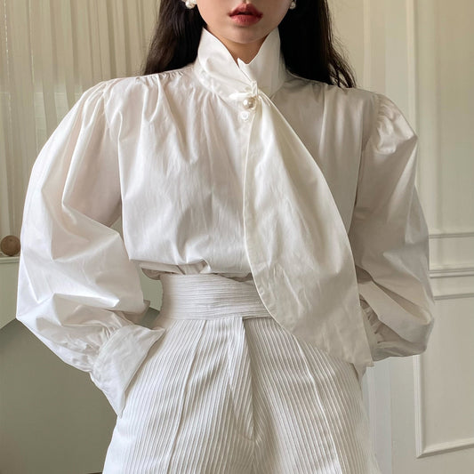 【tops】フランス風長袖シャツG23052