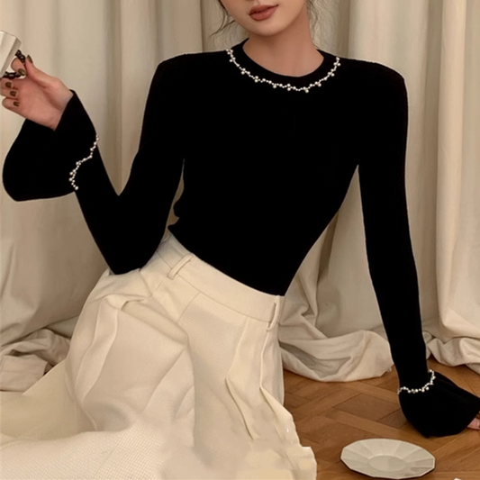 【tops】フレアスリーブニットセーターG23108