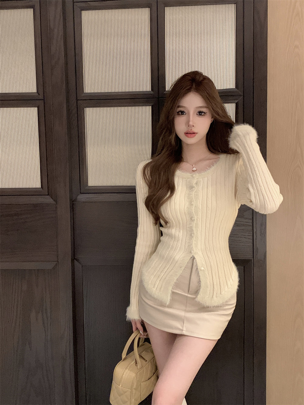 【tops】長袖ニットセーターG23117