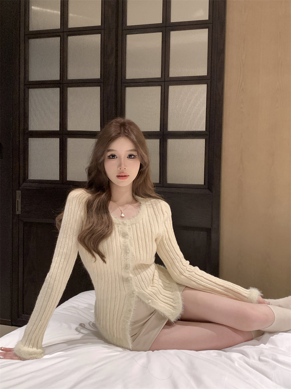 【tops】長袖ニットセーターG23117