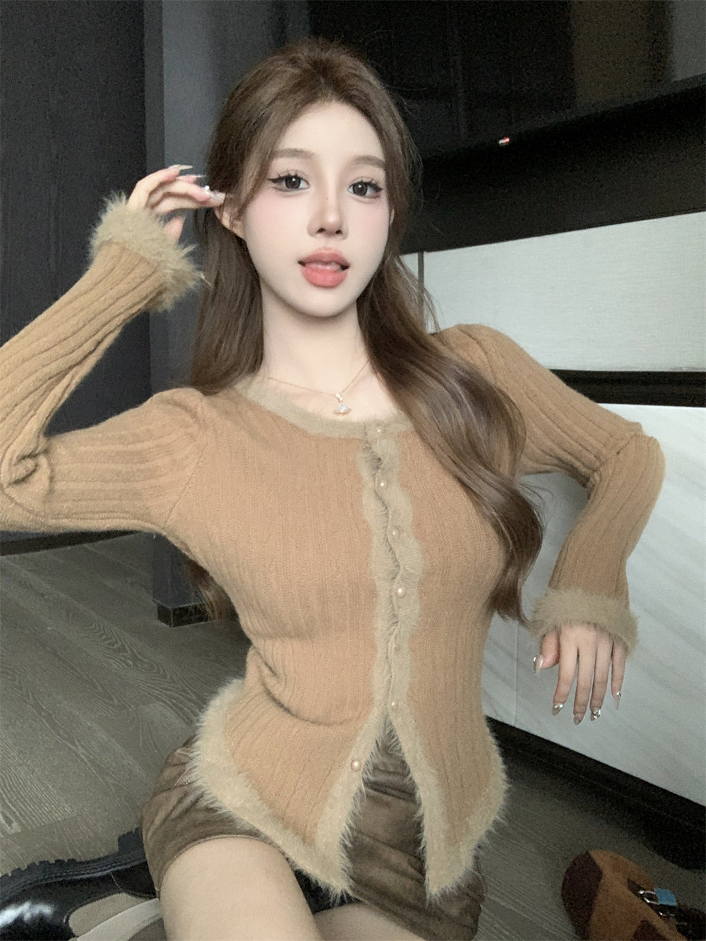 【tops】長袖ニットセーターG23117