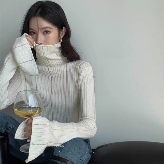 【tops】フレアスリーブニットセーターG23127