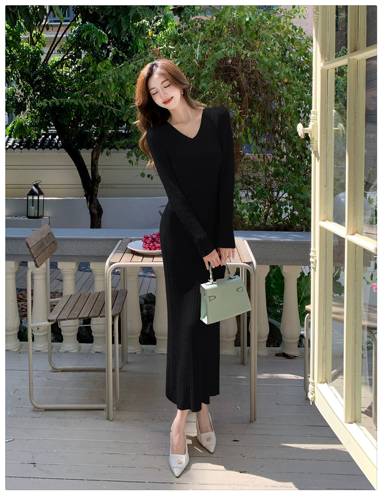 【dress】VネックニットワンピースG23162