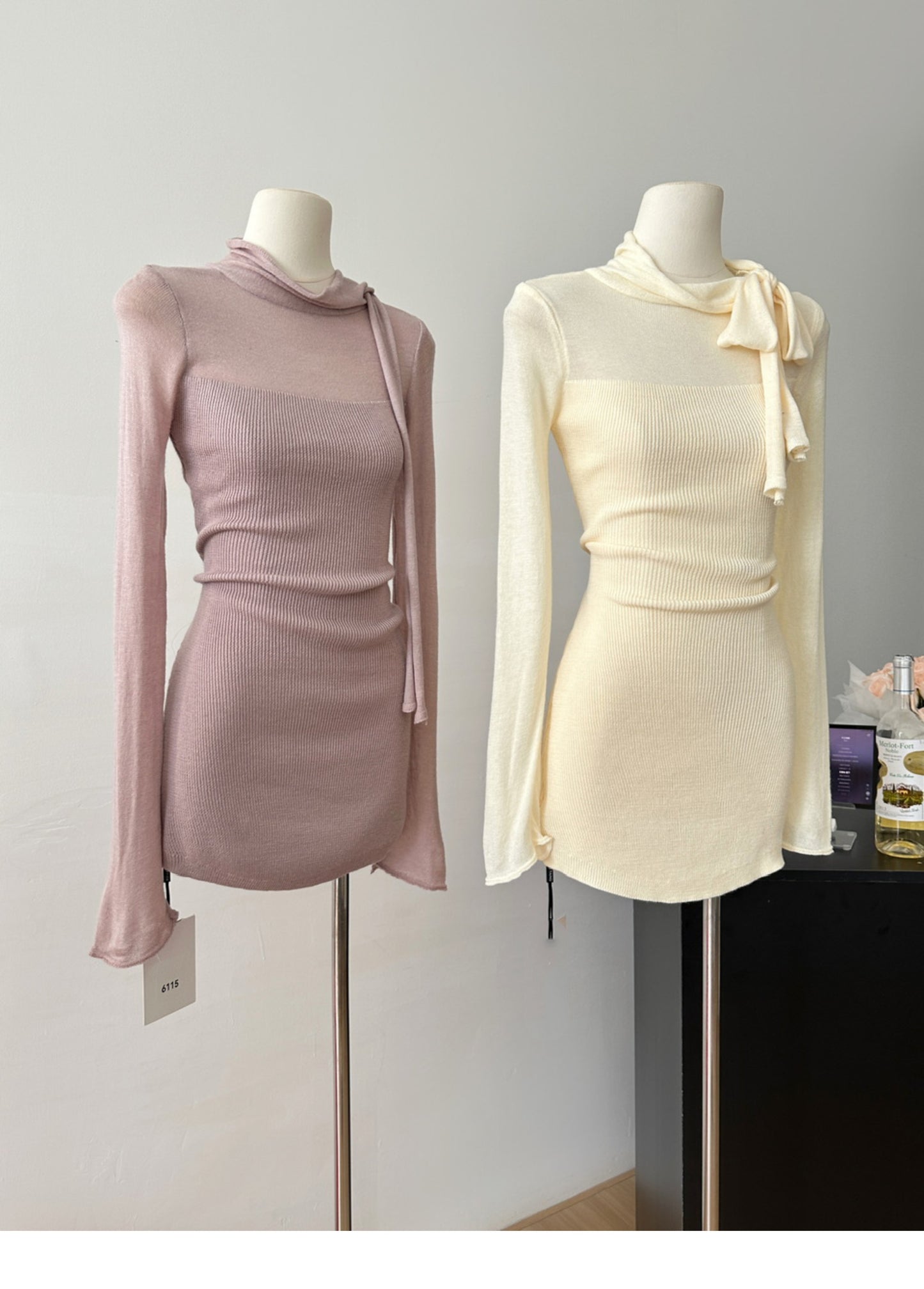 【dress】セクシーニットワンピースG23163