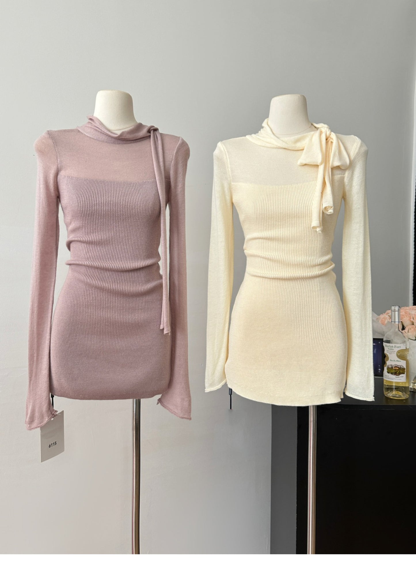 【dress】セクシーニットワンピースG23163