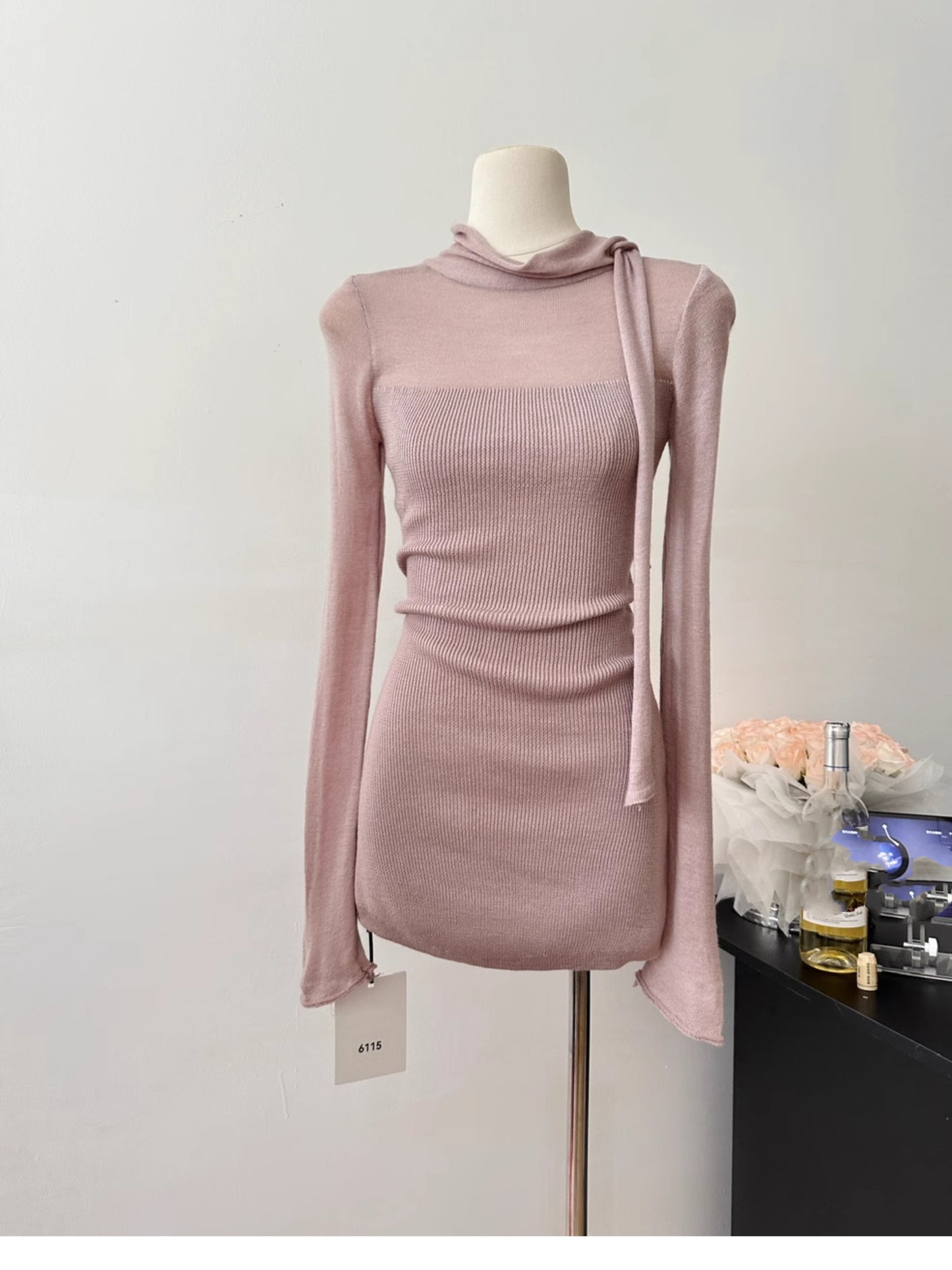 【dress】セクシーニットワンピースG23163