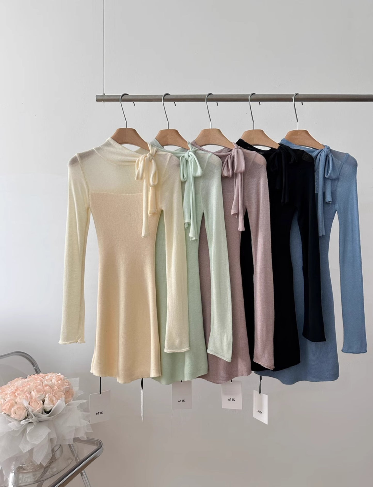 【dress】セクシーニットワンピースG23163