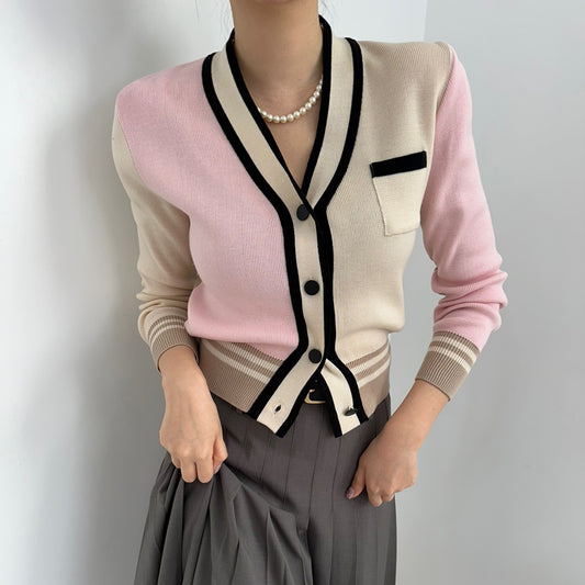 【outer】VネックニットカーディガンG23169