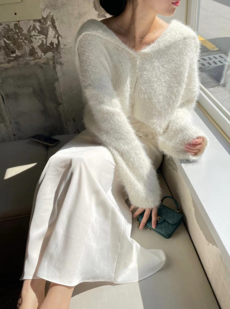 【outer】ネイビーカラーニットカーディガンG23180