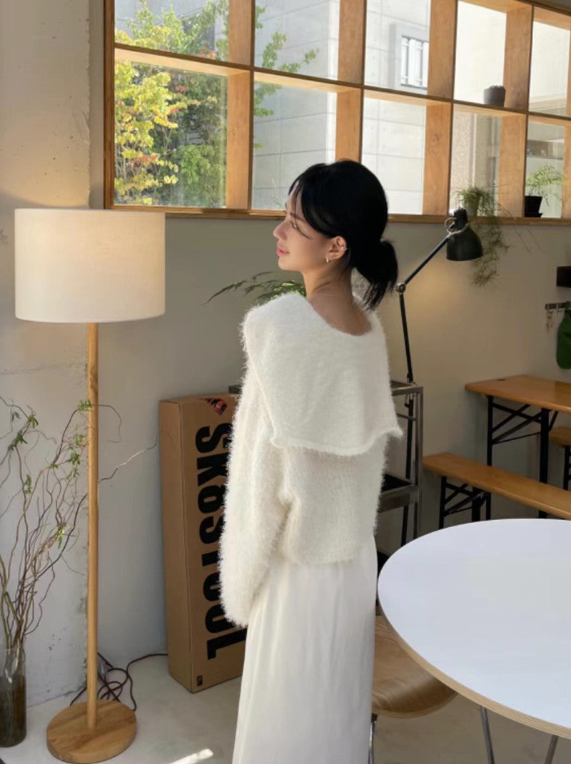 【outer】ネイビーカラーニットカーディガンG23180