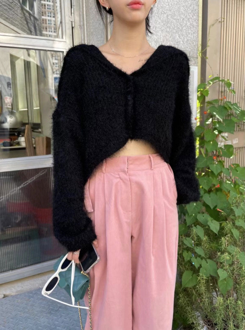 【outer】ネイビーカラーニットカーディガンG23180