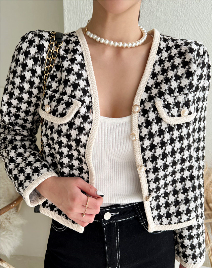 【outer】Vネック長袖デザインアウターG23182