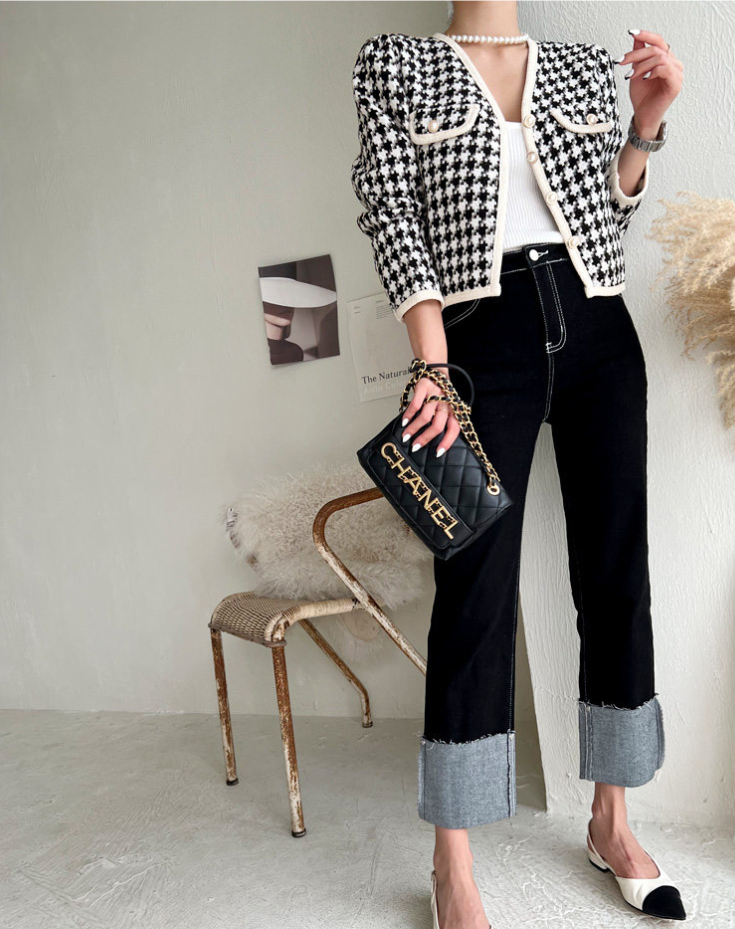 【outer】Vネック長袖デザインアウターG23182