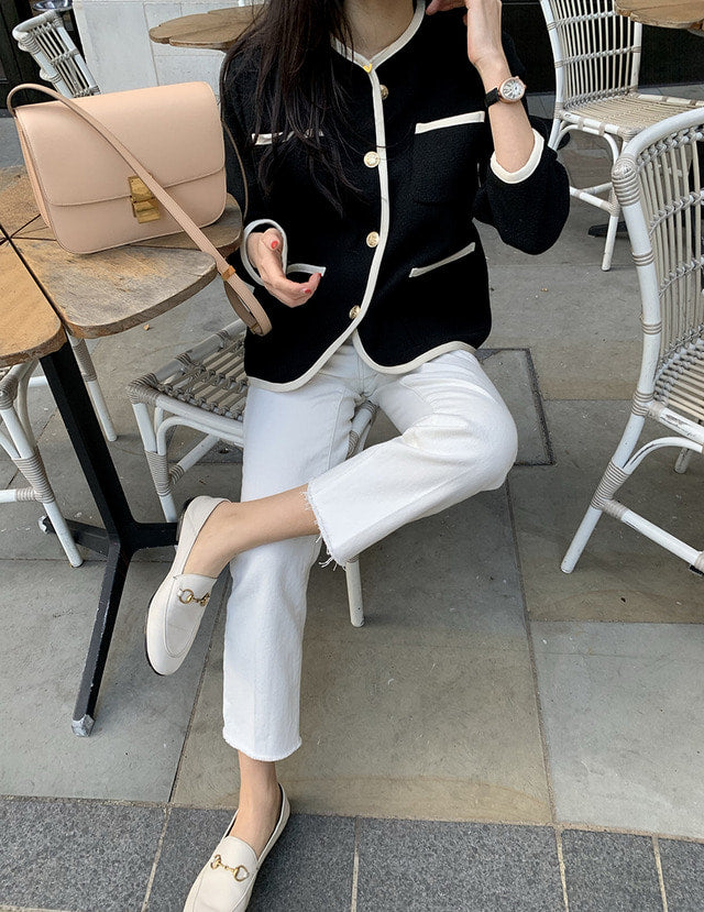 【outer】ラウンドネックポケット付きアウターG23186