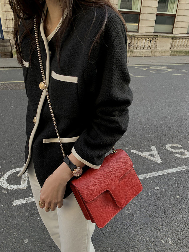 【outer】ラウンドネックポケット付きアウターG23186