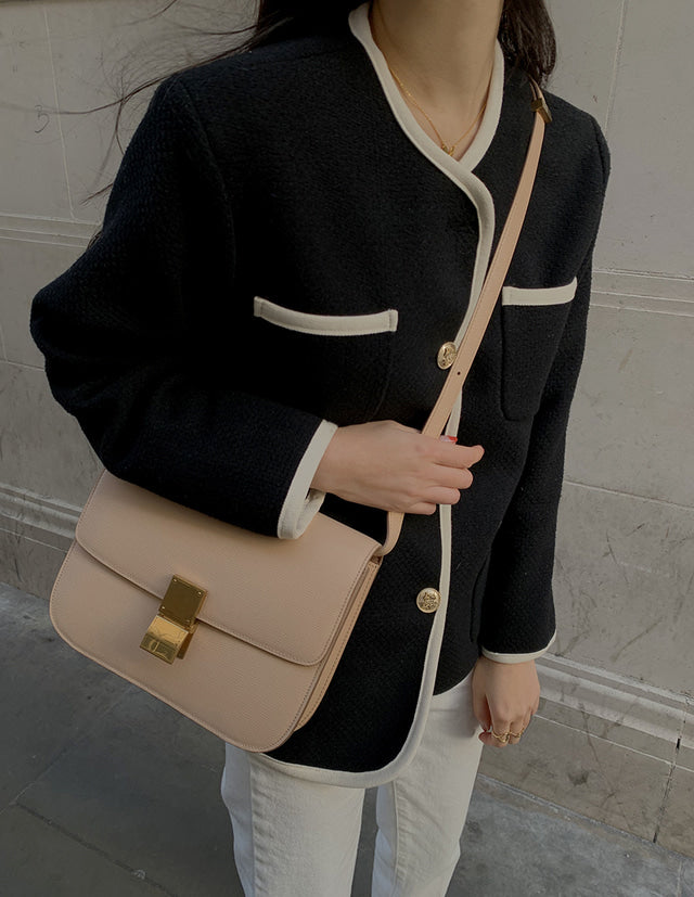 【outer】ラウンドネックポケット付きアウターG23186