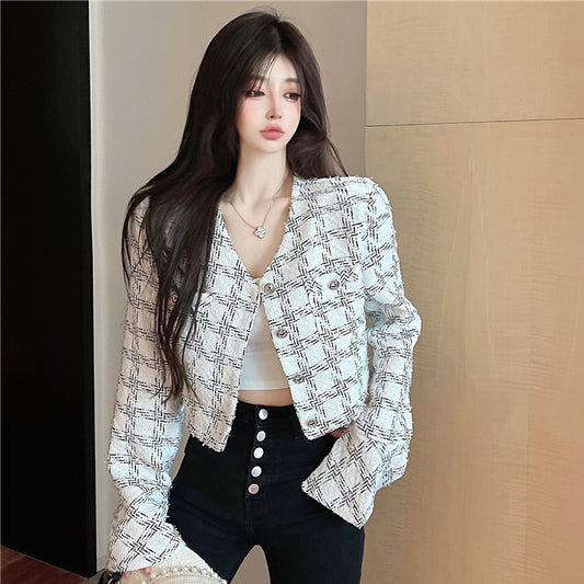 【outer】ツイード切り替えアウターG23203