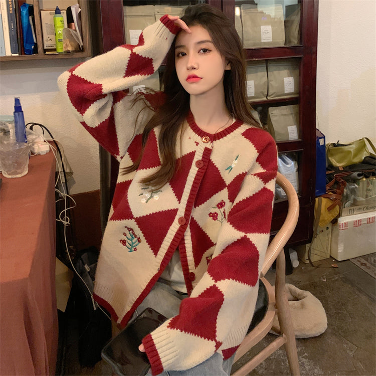 【outer】厚手ニットカーディガンG23207