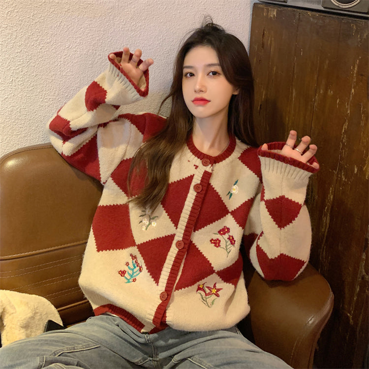 【outer】厚手ニットカーディガンG23207