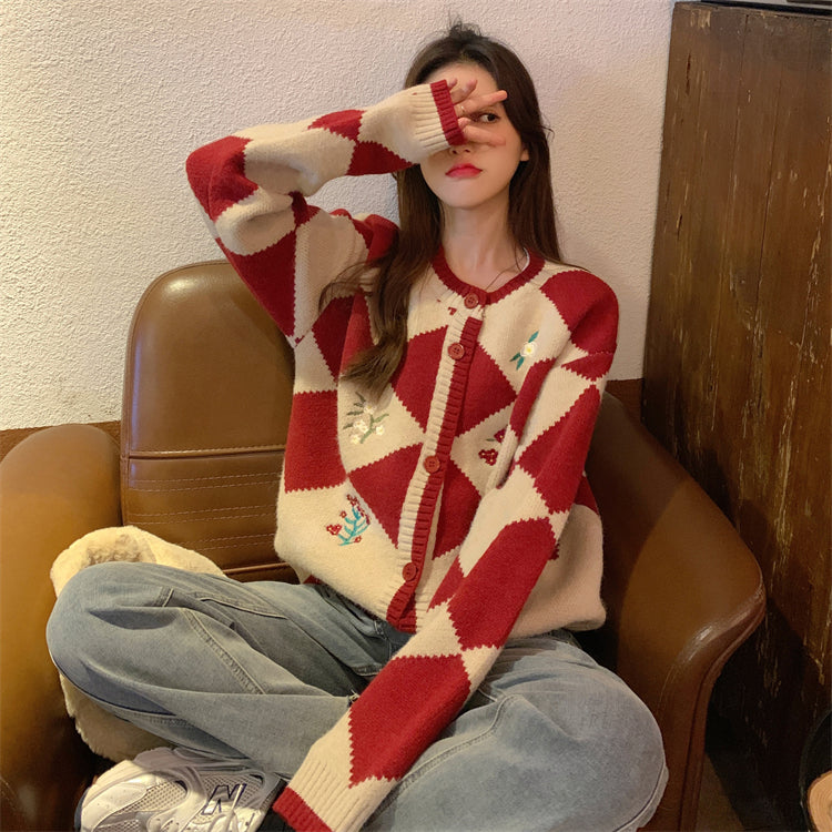 【outer】厚手ニットカーディガンG23207