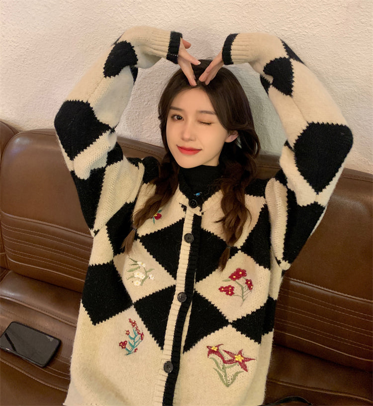 【outer】厚手ニットカーディガンG23207