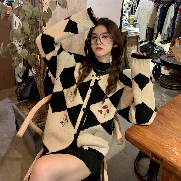 【outer】厚手ニットカーディガンG23207