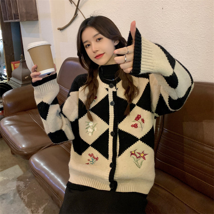 【outer】厚手ニットカーディガンG23207