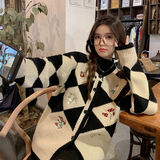 【outer】厚手ニットカーディガンG23207