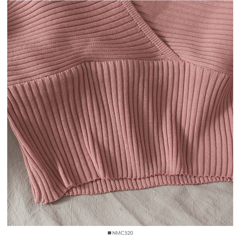 【tops】Vネック長袖ニットセーターG23211