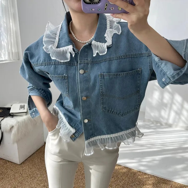 【outer】レースデニムアウターG23234