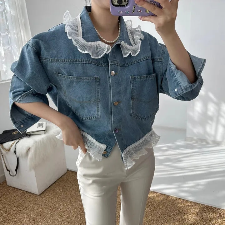 【outer】レースデニムアウターG23234