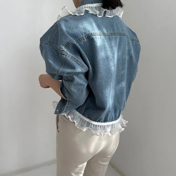 【outer】レースデニムアウターG23234