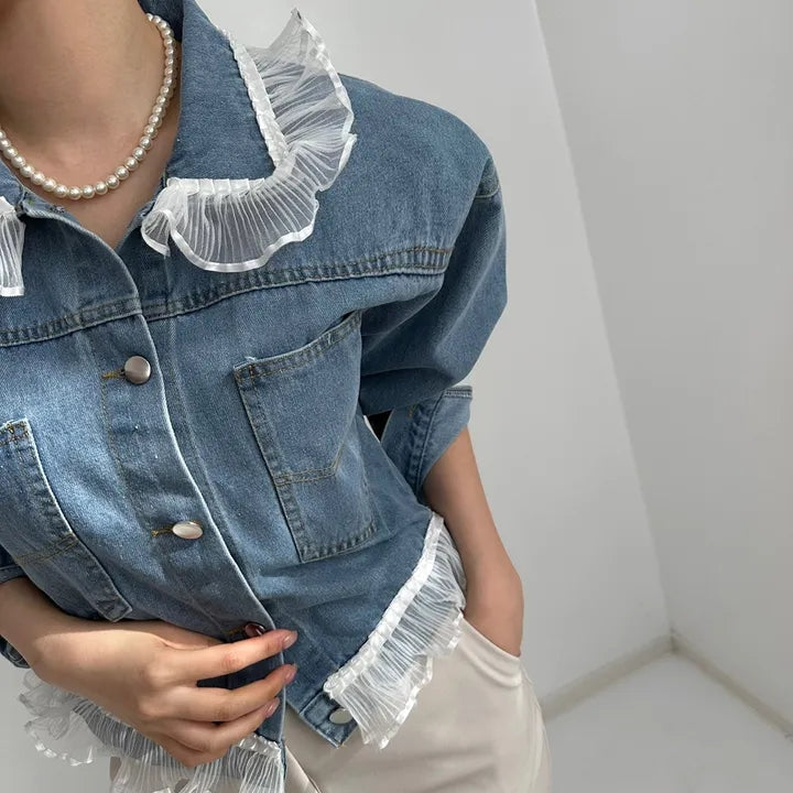 【outer】レースデニムアウターG23234