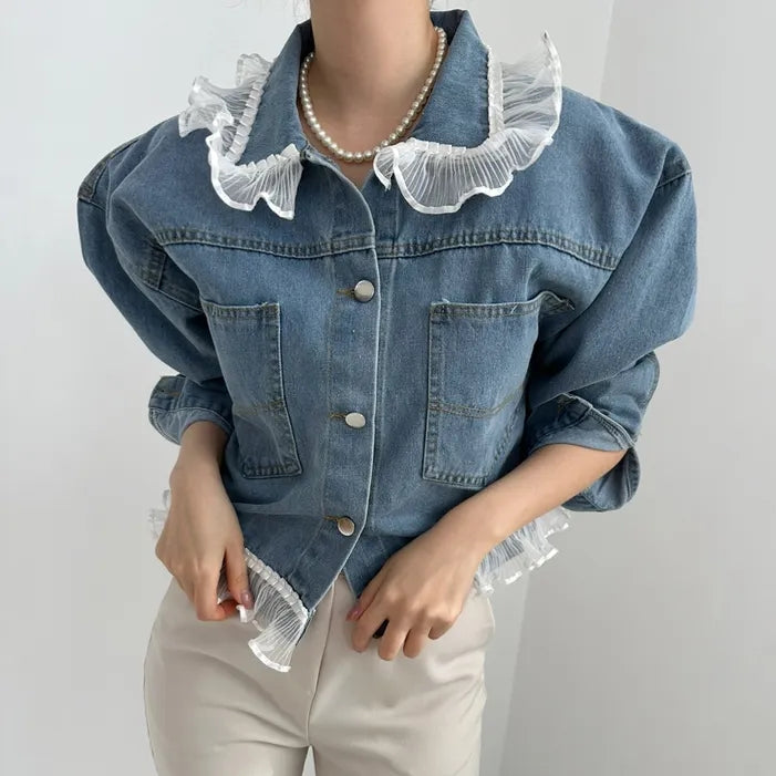 【outer】レースデニムアウターG23234