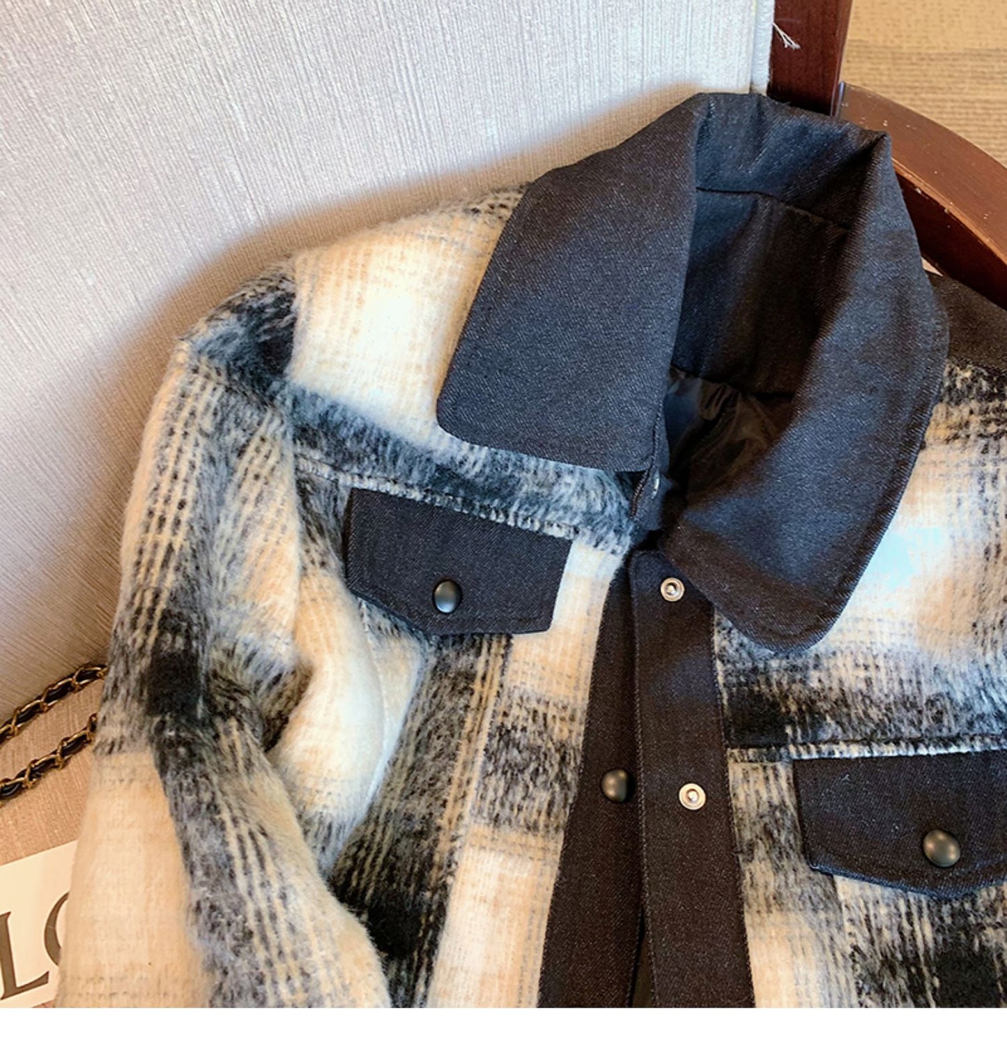 【outer】フランス風チェック柄ジャケットG23253