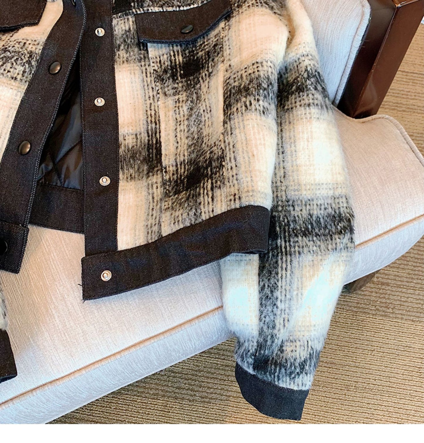 【outer】フランス風チェック柄ジャケットG23253