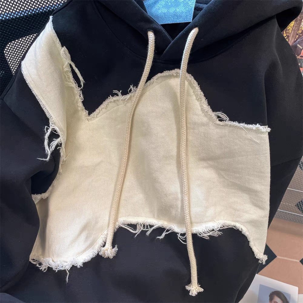 【tops】切り替えフード付きパーカーG23265