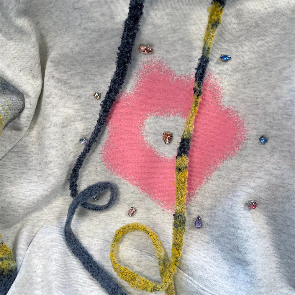 【tops】ニット切り替えフード付きパーカーG23267