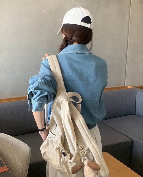 【outer】ファスナー長袖デニムアウターG23274